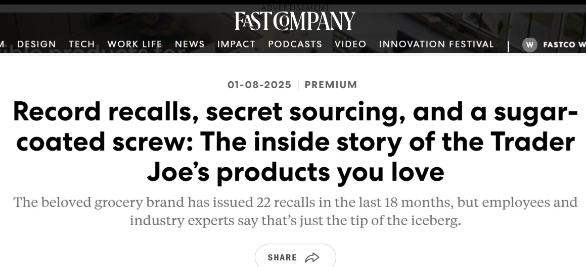 Trader Joe's Recall